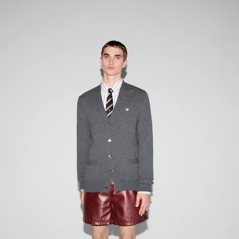 Cárdigan de cashmere de lana con bordado