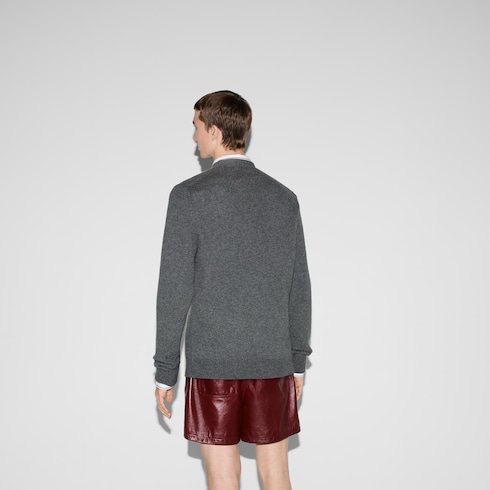 Cardigan en laine et cachemire brodé