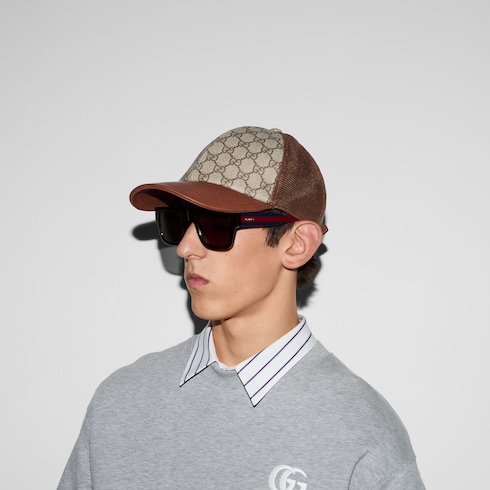 Cappellino da baseball in tessuto con monogramma GG