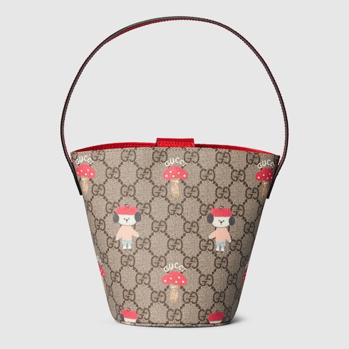 Children's printed GG bucket bag