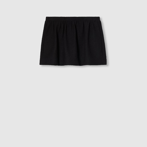 Wool bouclé mini skirt in black | GUCCI® US