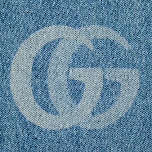 Брюки из денима с лазерным принтом Double G