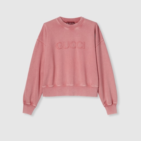 Sweatshirt aus Baumwolljersey mit Stickerei
