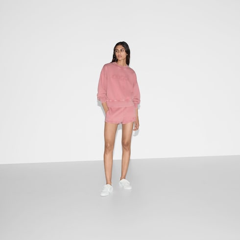 Sweatshirt aus Baumwolljersey mit Stickerei