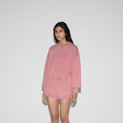 Sweatshirt aus Baumwolljersey mit Stickerei