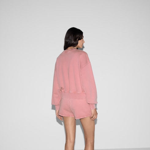 Sweatshirt aus Baumwolljersey mit Stickerei