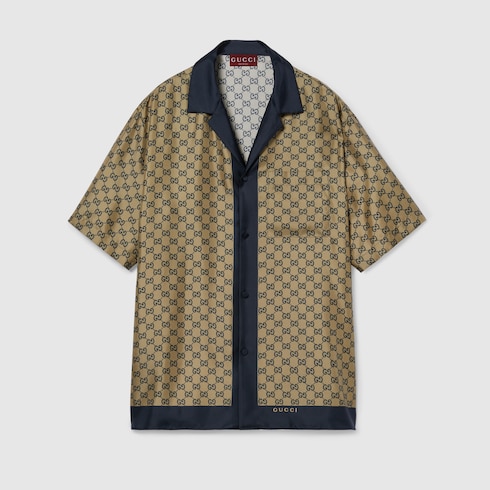 Chemise en soie imprimée