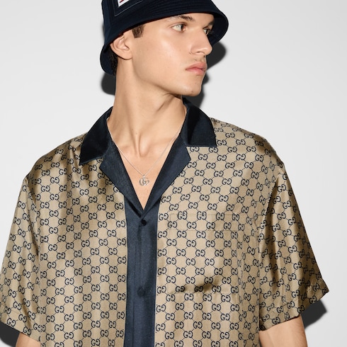 Camicia in seta stampata