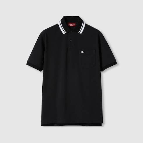 Mens black gucci polo shirt online