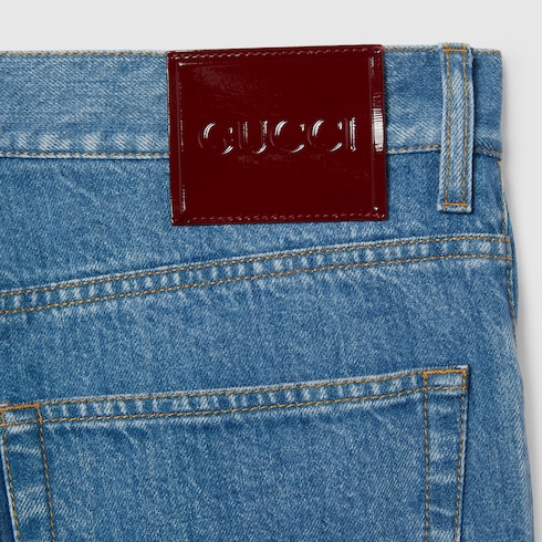 Tapered fit denim pants
