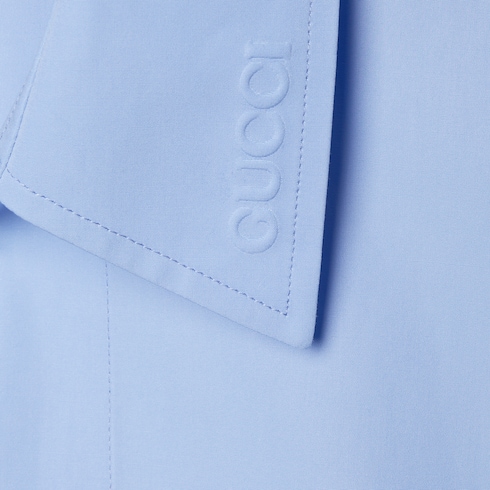 Embossed cotton poplin shirt Detail 7