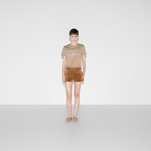 Cotton jersey T-shirt with print