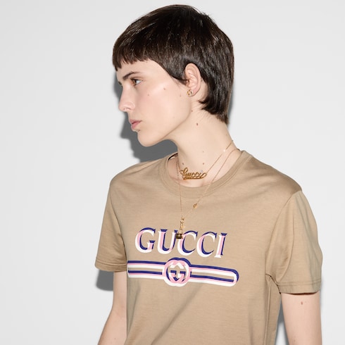 Cotton jersey T-shirt with print