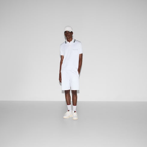 Polo en coton et nylon GG