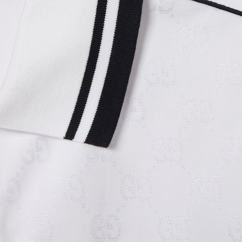 GG nylon and cotton polo shirt Detail 7