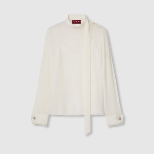 Top de georgette de seda