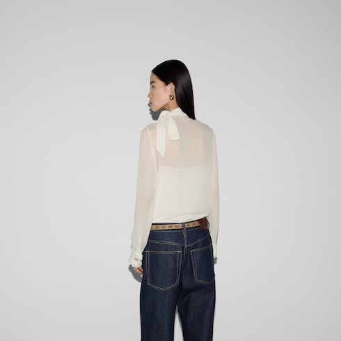 Top de georgette de seda