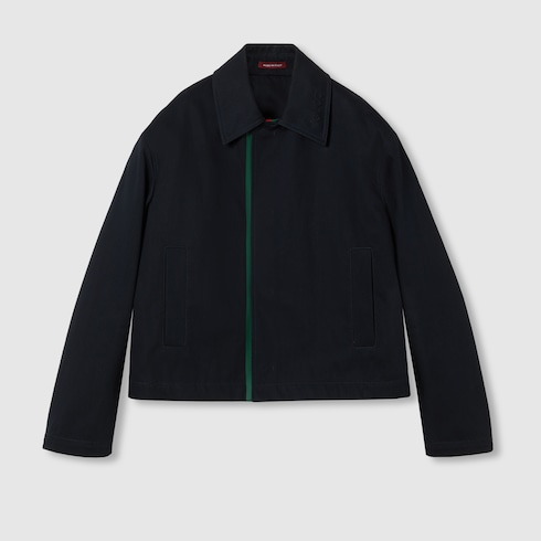 Jacke aus Baumwollgabardine mit Prägung