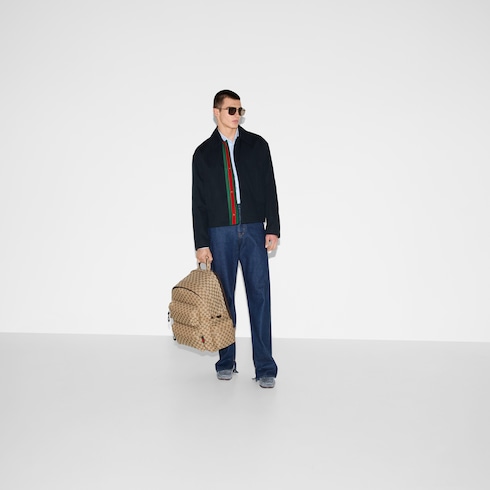 Jacke aus Baumwollgabardine mit Prägung