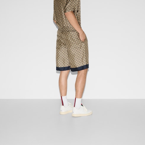 Shorts in twill di seta stampati