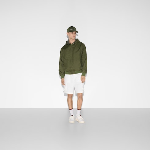 Veste à capuche en coton indéchirable à motif GG