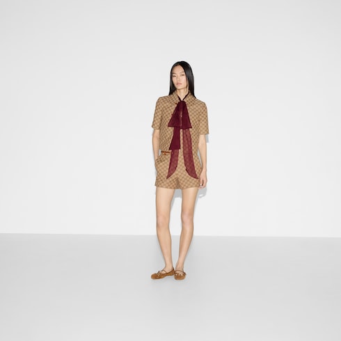 口豪奢 canvas GG shorts brown dark and camel in Horsebit with 財布・ケース・小物入れ