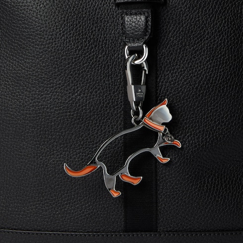 Cat keychain with Interlocking G Detail 3