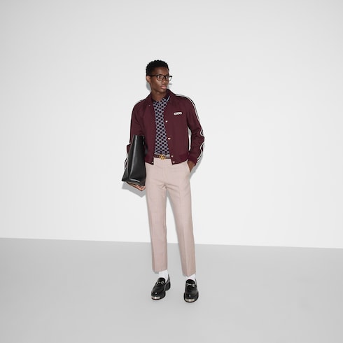 Polo in piquet di cotone GG jacquard