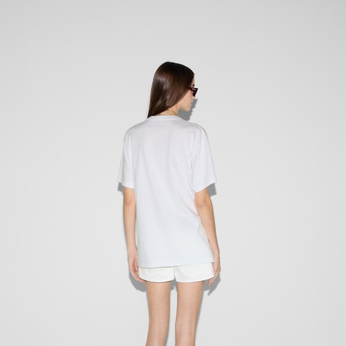 T-shirt in jersey di cotone stampato