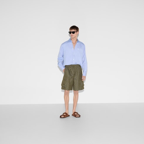 Camicia in cotone Oxford ricamata