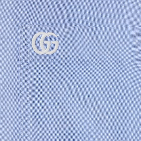 Camicia in cotone Oxford ricamata