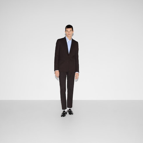 GG wool jacquard suit