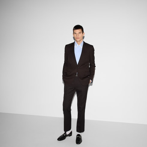 GG wool jacquard suit