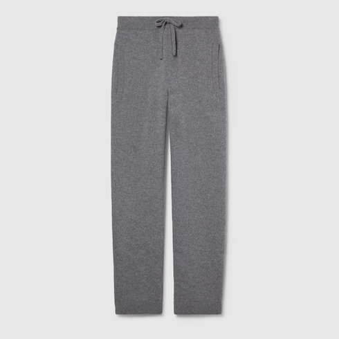 Embroidered wool knit jogging trouser Detail 2