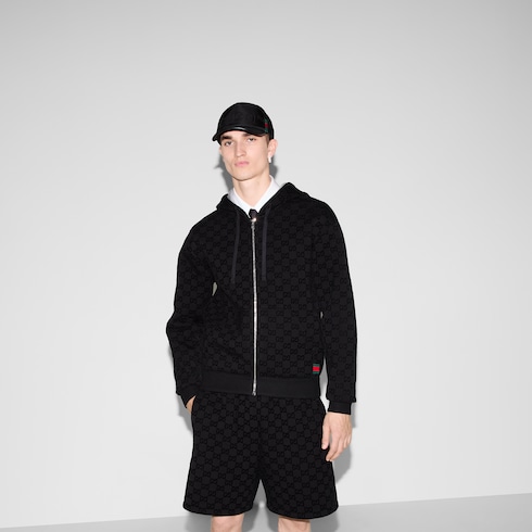 Sudadera con cremallera de punto estampada