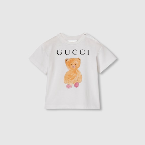 【ファッション通販】 ベビー〕プリント コットン Tシャツホワイト | GUCCI公式 ロンパース・カバーオール