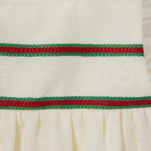 Abito neonato in cotone GG con Web