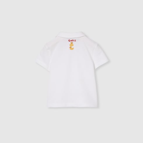 Polo neonato ricamata in cotone