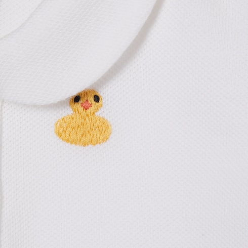 Polo neonato ricamata in cotone