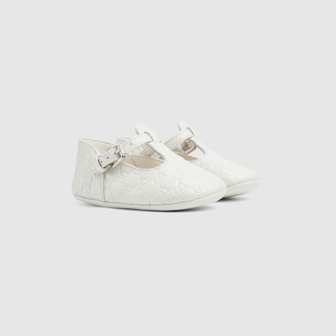 Ballerina neonato in pelle mini GG