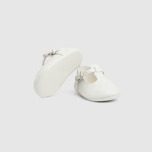 Ballerina neonato in pelle mini GG