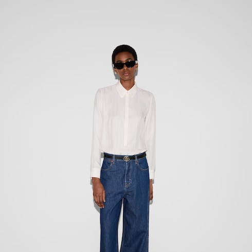 Bluse aus Seidenjacquard