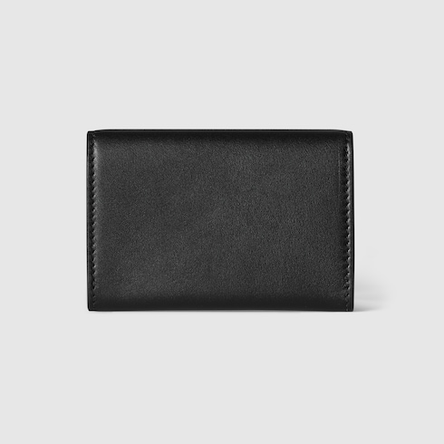 GG Emblem card case with GG fabric