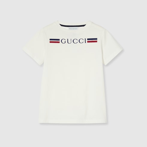 Kinder-T-Shirt aus Baumwolle mit Stickerei