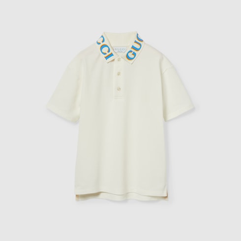 Polo bambino in cotone stampato