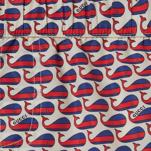 Baby printed nylon swim shorts
