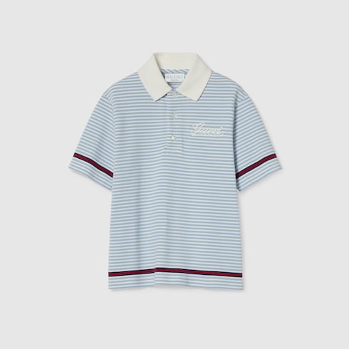 Polo bambino ricamata in cotone
