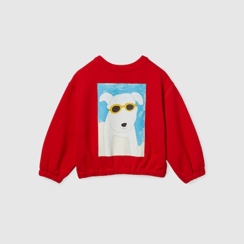 Children's embroidered cotton cardigan