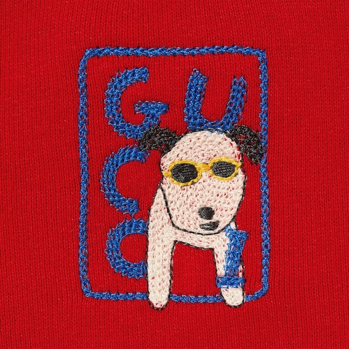 Children's embroidered cotton cardigan