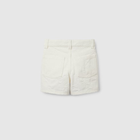 Baby GG denim shorts with Web
